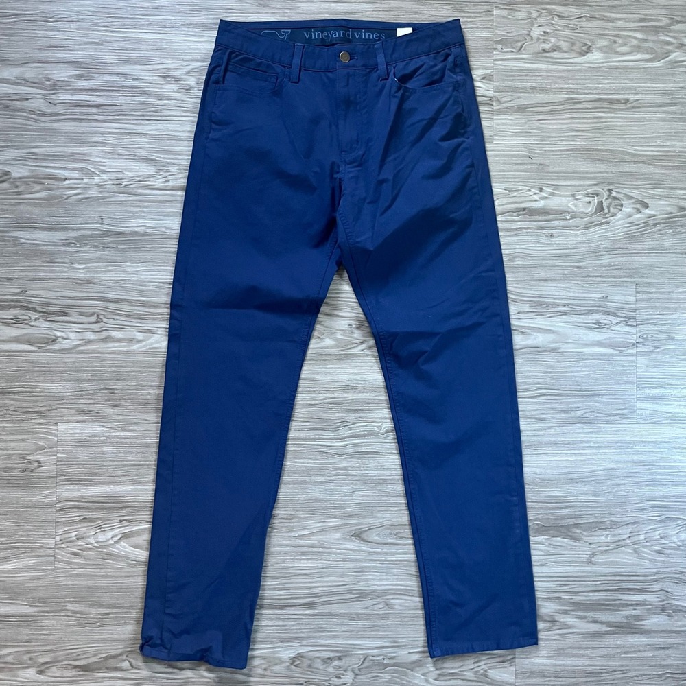 Vineyard Vines Performance On-The-Go Pants Mens 30 Navy Blue 1P001095